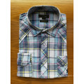 Cotton Plaid Fleece Long-sleeve Outdoor Men's Shirts